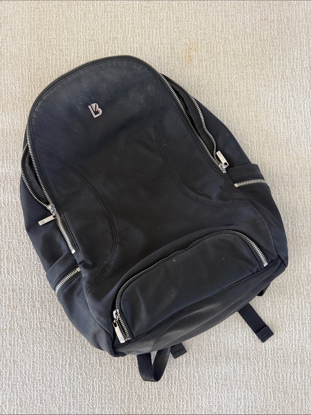 BuffBunny Black Backpack with Silver Hardware